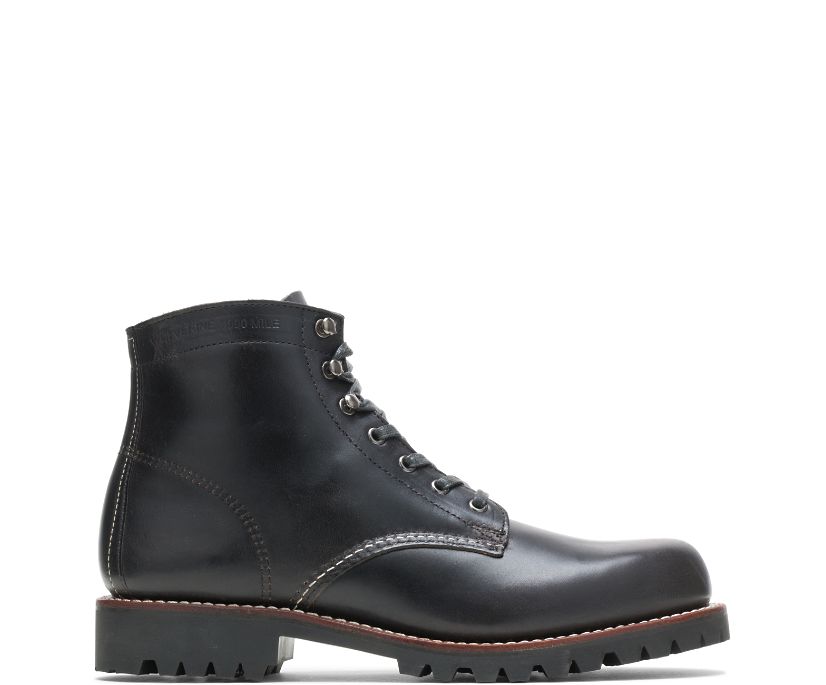 Chaussures Wolverine 1000 Mile Plain-Toe Rugged Homme - Noir (NGD418537)